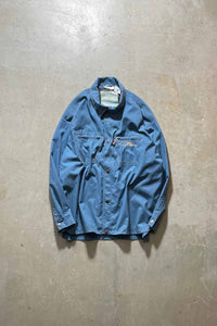 90'S BUTTON SHIRT JACKET / LIGHT BLUE [SIZE: M USED]