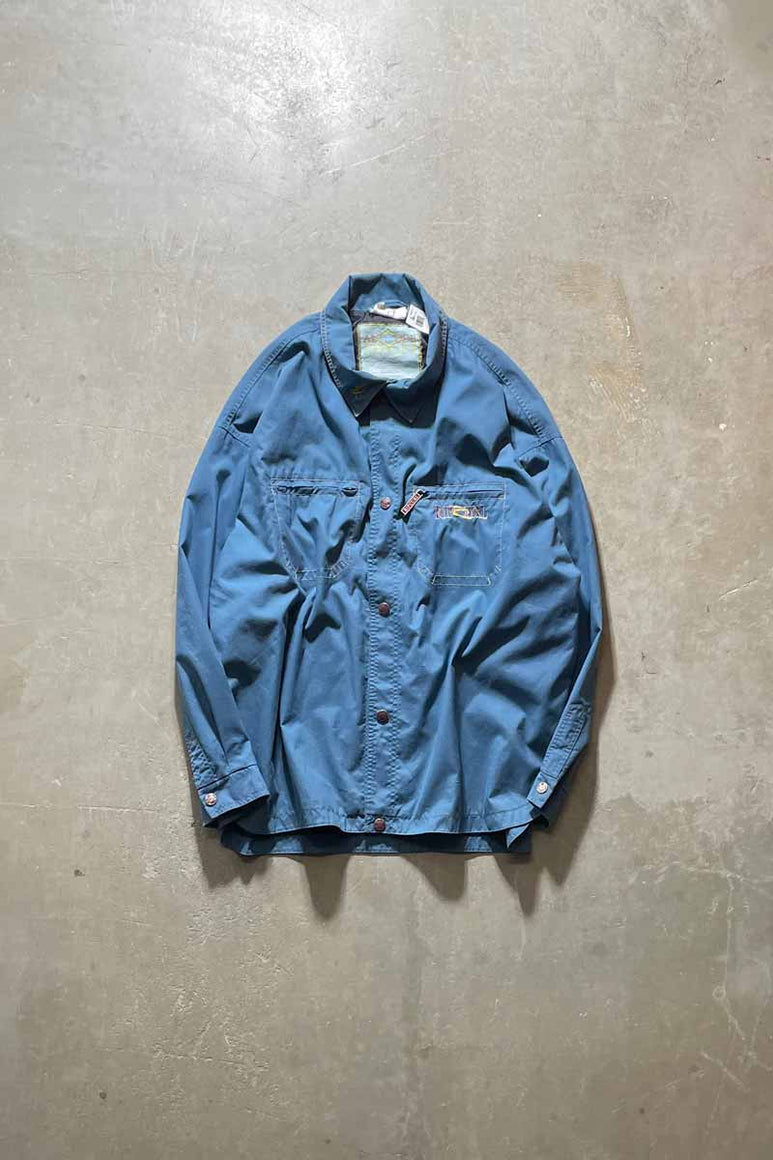 90'S BUTTON SHIRT JACKET / LIGHT BLUE [SIZE: M USED]