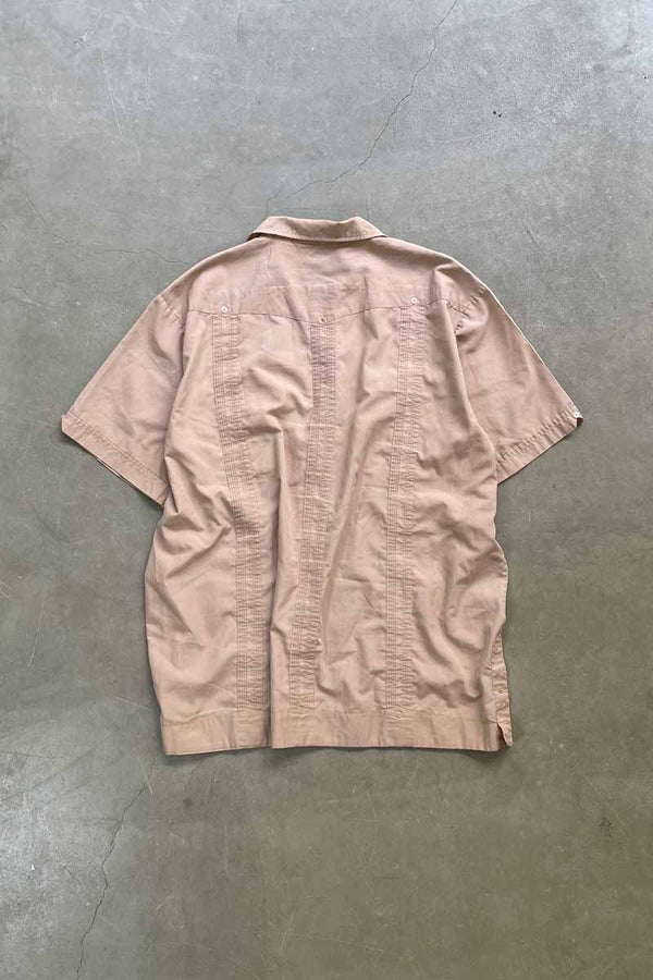 90s S/S CUBA SHIRT / BEIGE [SIZE: XL USED]