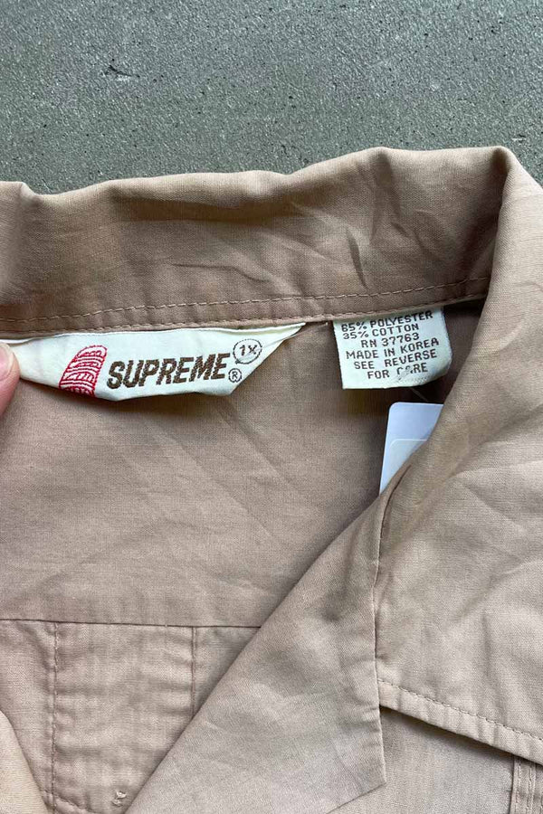 90s S/S CUBA SHIRT / BEIGE [SIZE: XL USED]