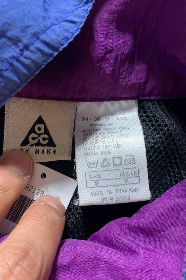 Y2K EARLY 00'S ZIP UP NYLON JACKET / BLACK [SIZE: M USED]