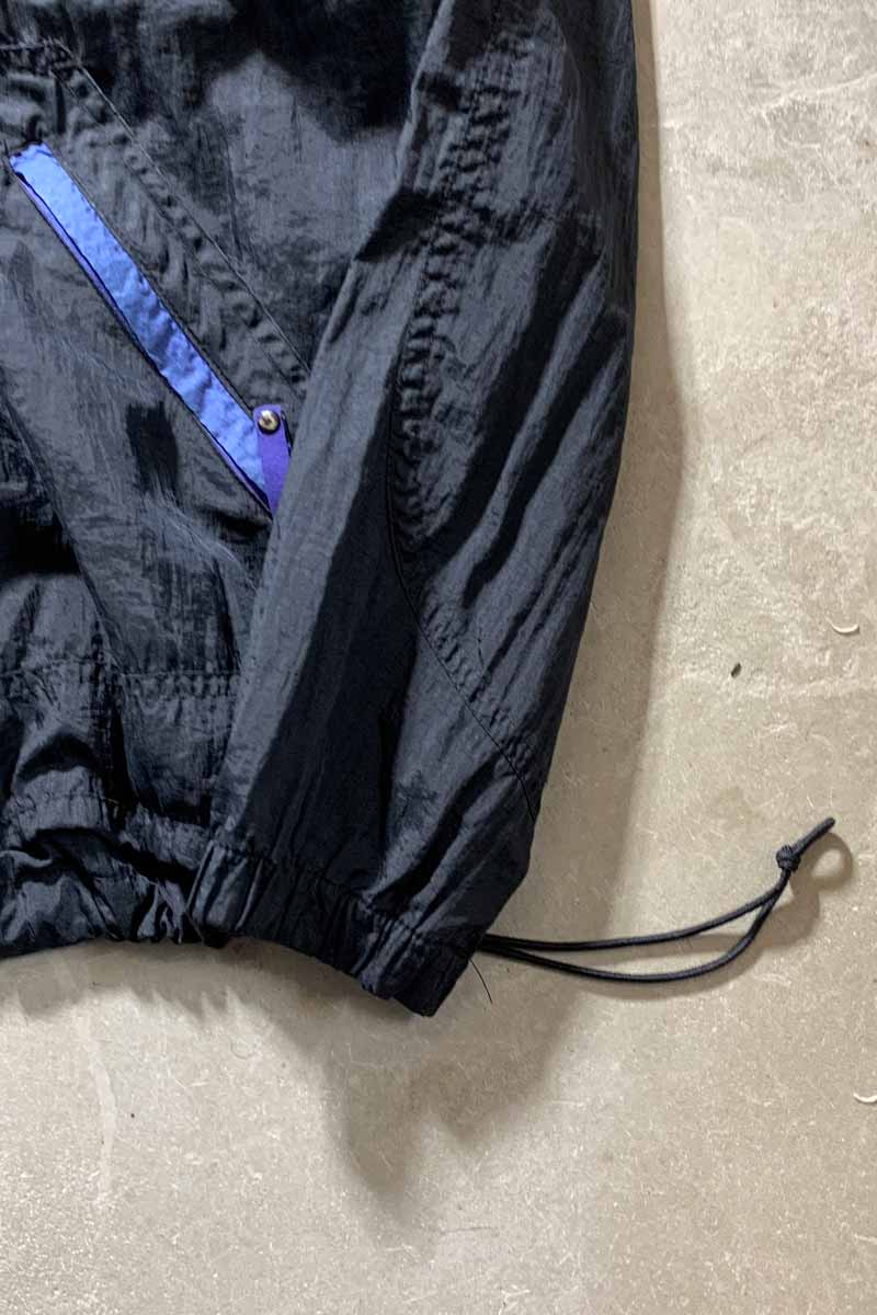 Y2K EARLY 00'S ZIP UP NYLON JACKET / BLACK [SIZE: M USED]