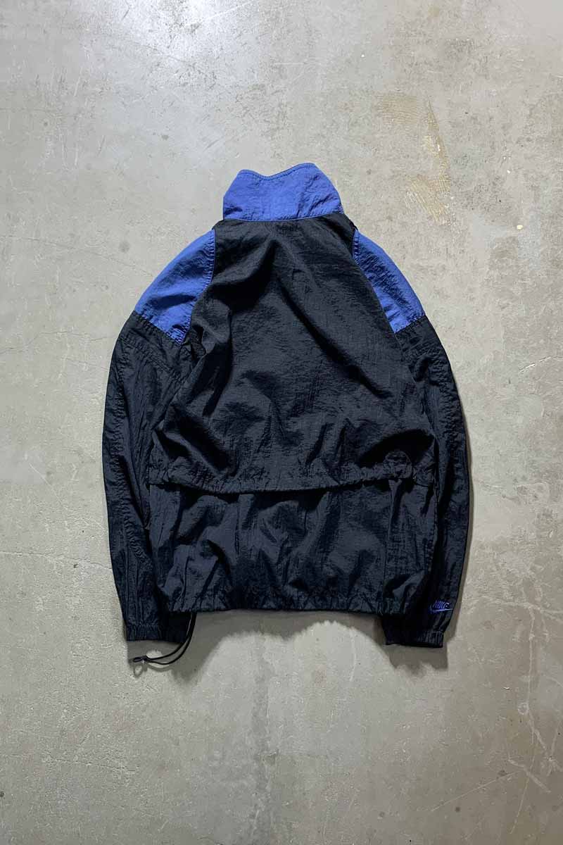 Y2K EARLY 00'S ZIP UP NYLON JACKET / BLACK [SIZE: M USED]