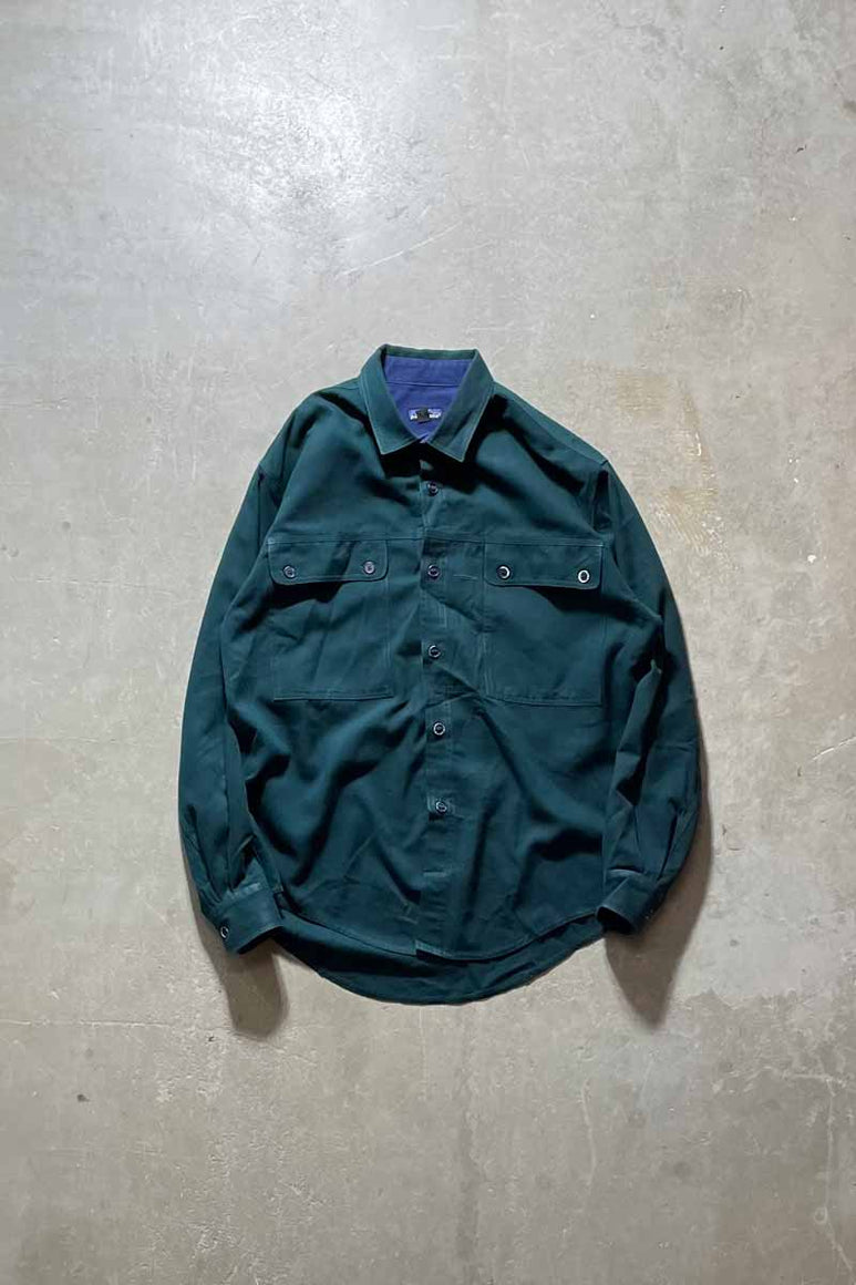 00'S L/S SHIRT / GREEN [SIZE: M USED]