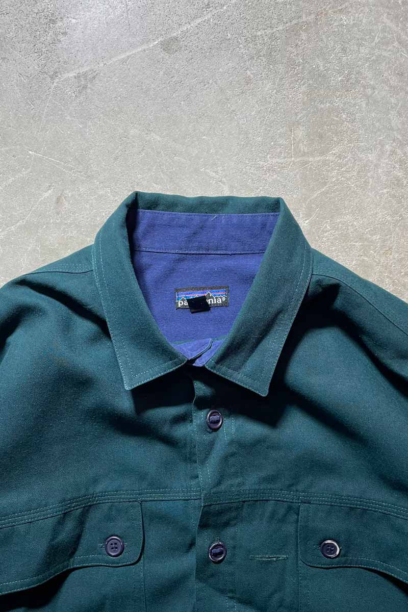 Y2K EARLY 00'S L/S SHIRT / GREEN [SIZE: M USED]