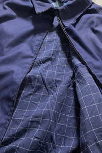 90'S POLYESTER ZIP UP JACKET / NAVY [SIZE: L USED]