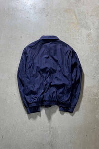 90'S POLYESTER ZIP UP JACKET / NAVY [SIZE: L USED]