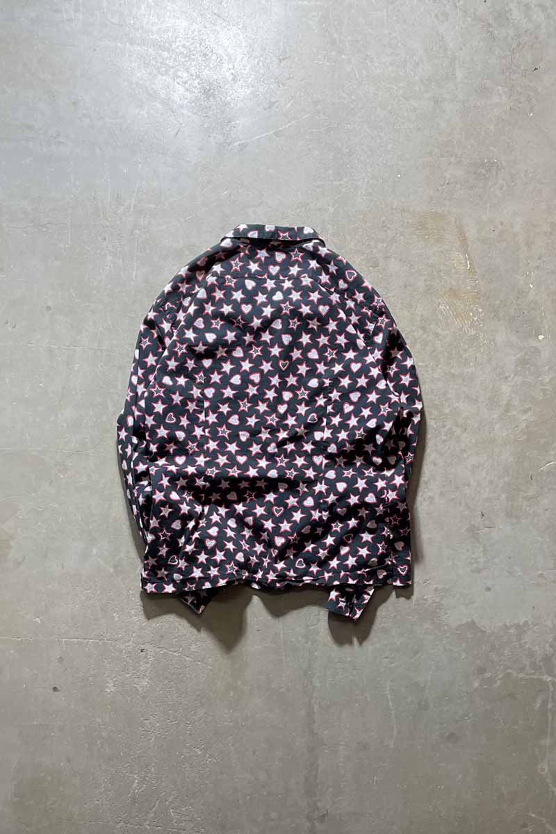 MADE IN ITALY L/S PATTERN PAJAMA SHIRT / NAVY [SIZE: 2XL USED]