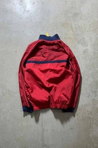 90-00'S HALF ZIP REVERSIBLE NYLON JACKET / RED / YELLOW [SIZE: XL USED]