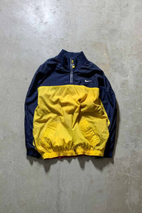 90-00'S HALF ZIP REVERSIBLE NYLON JACKET / RED / YELLOW [SIZE: XL USED]