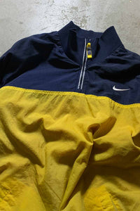 90-00'S HALF ZIP REVERSIBLE NYLON JACKET / RED / YELLOW [SIZE: XL USED]