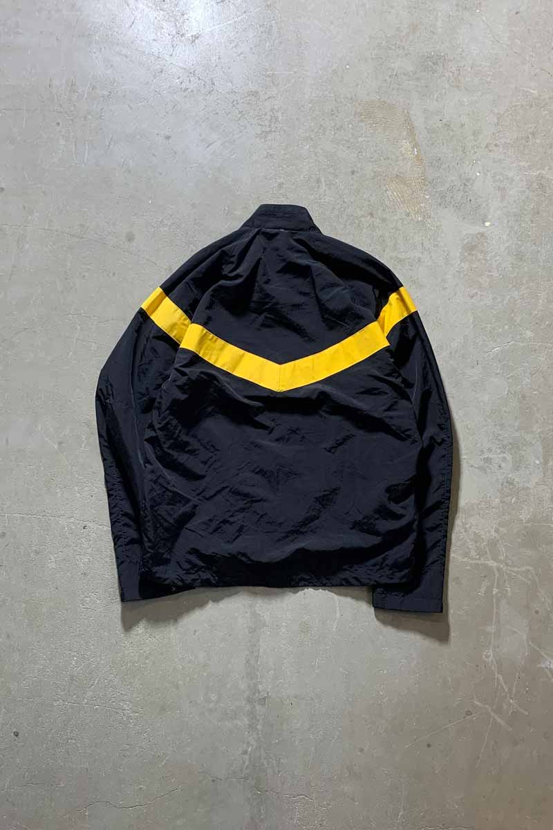01'S ZIP UP NYLON JACKET / BLACK / YELLOW [SIZE: M USED]