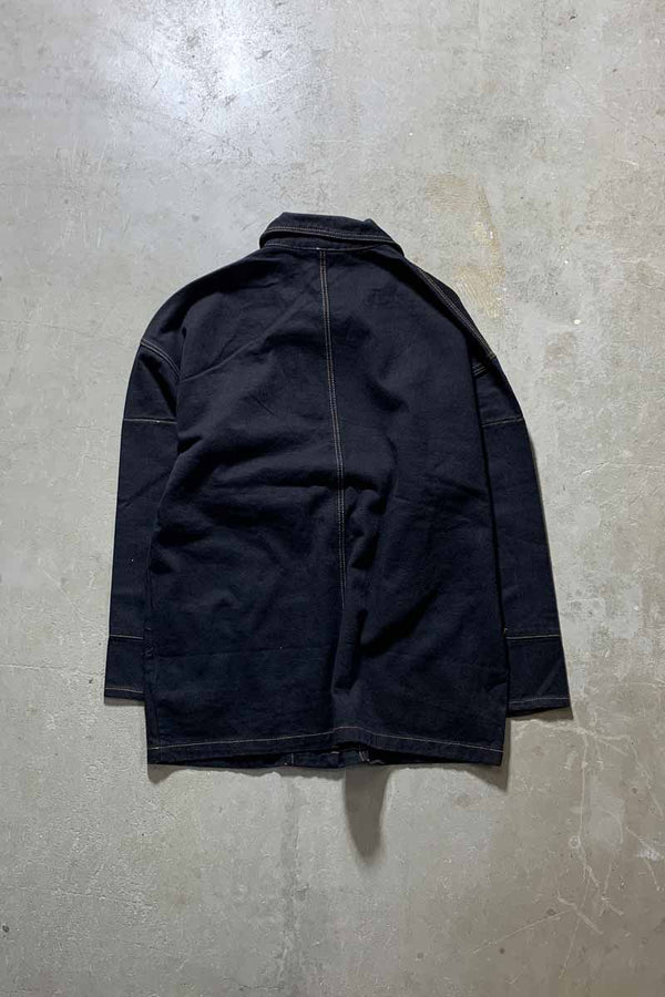 Y2K EARLY 00'S BLACK DENIM JACKET / BLACK [SIZE: L DEADSTOCK/NOS]