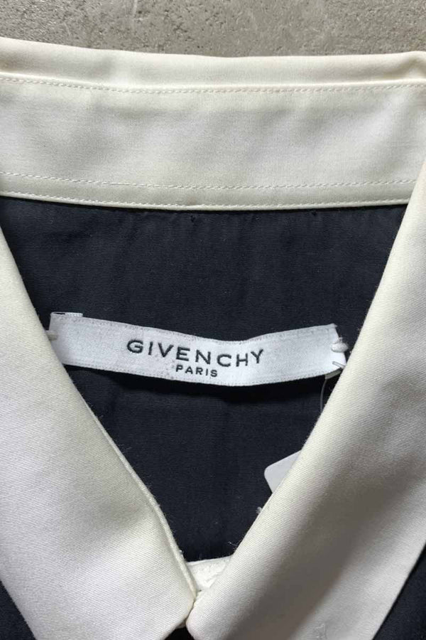 MADE IN ITALY L/S B.D COLOR SWITCHING SHIRT / BLACK [SIZE: M USED]