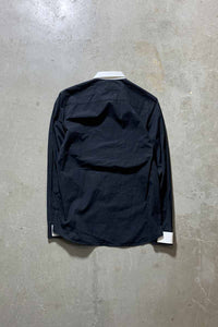 MADE IN ITALY L/S B.D COLOR SWITCHING SHIRT / BLACK [SIZE: M USED]