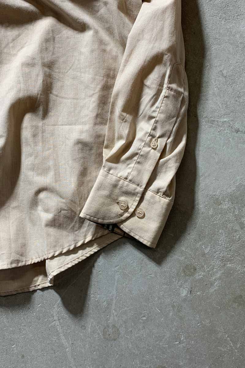 MADE IN ENGLAND L/S B.D SHIRT / BEIGE [SIZE: M USED]
