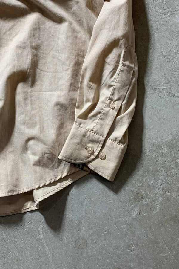 MADE IN ENGLAND L/S B.D SHIRT / BEIGE [SIZE: M USED]