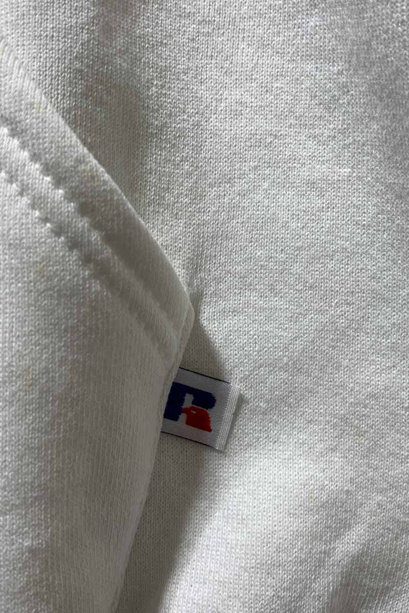 MADE IN USA 80'S NOTRE DAME COLLEGE PRINT SWEAT HOODIE / WHITE [SIZE: XL USED]