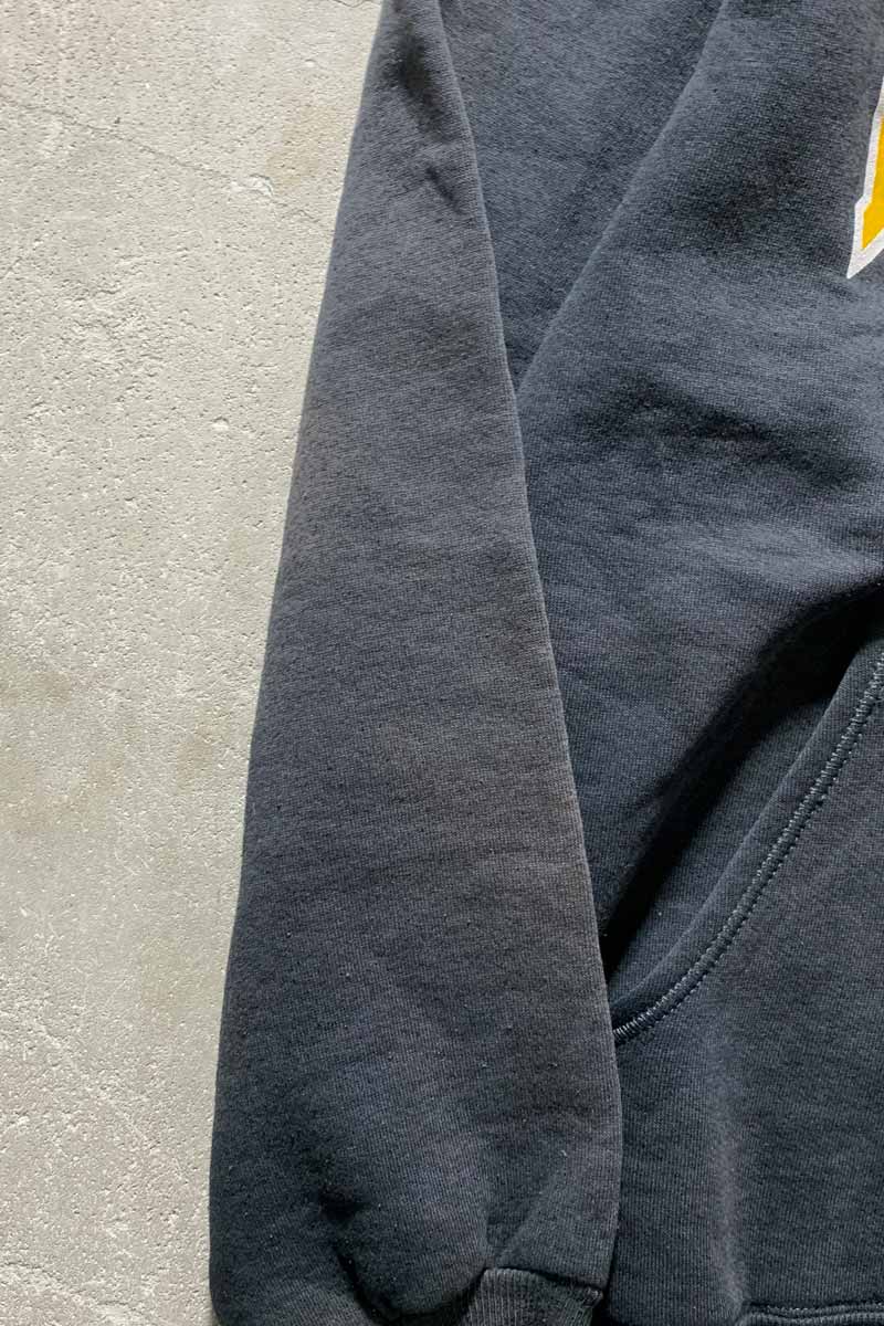 MADE IN USA 80'S PURDUE PRINT COLLEGE SWEAT HOODIE / BLACK [SIZE: L USED]
