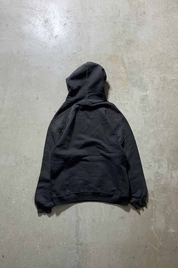 MADE IN USA 80'S PURDUE PRINT COLLEGE SWEAT HOODIE / BLACK [SIZE: L USED]