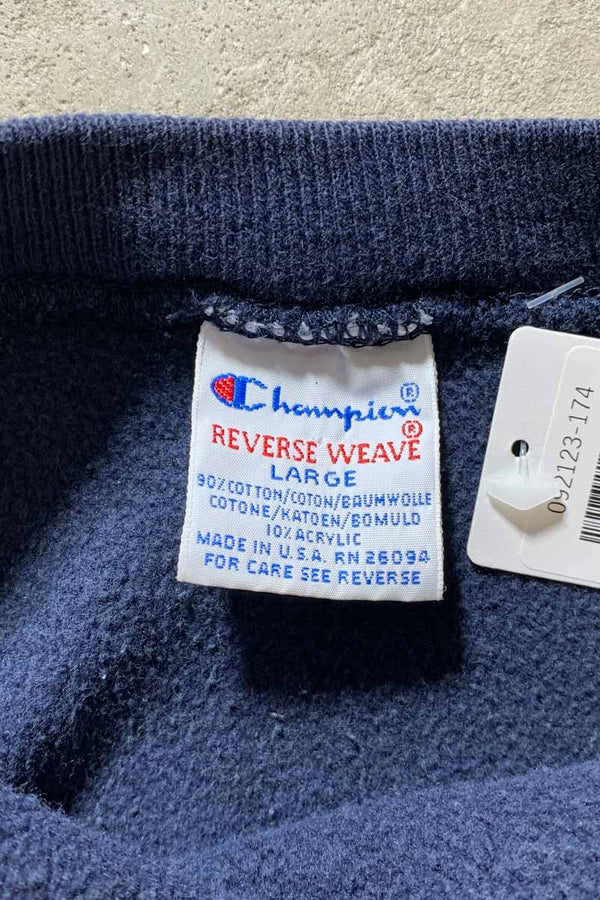 MADE IN USA 90'S REVERSE WEAVE ONE POINT SWEATSHIRT / NAVY [SIZE: L USED]