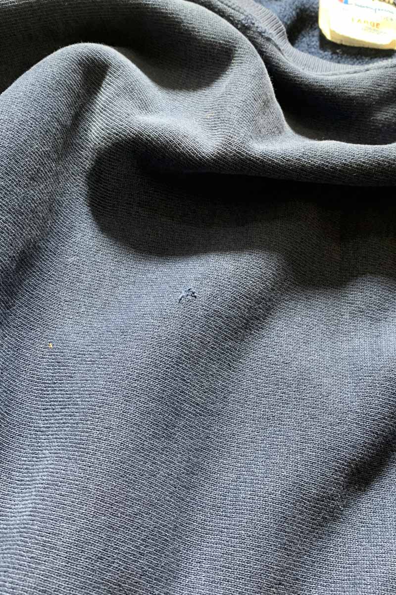 MADE IN USA 80'S REVERSE WEAVE ONE POINT SWEATSHIRT / NAVY [SIZE: L USED]