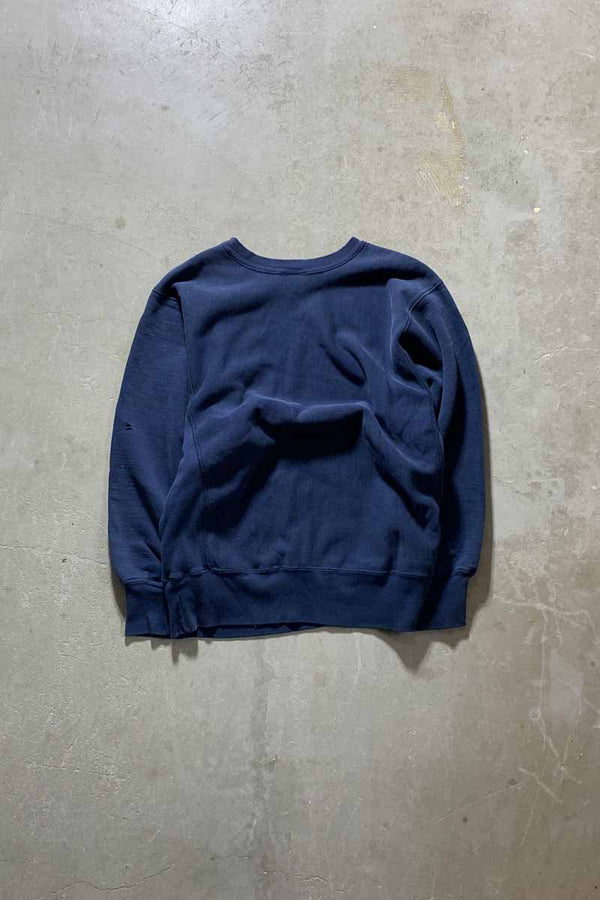 MADE IN USA 80'S REVERSE WEAVE ONE POINT SWEATSHIRT / NAVY [SIZE: L USED]