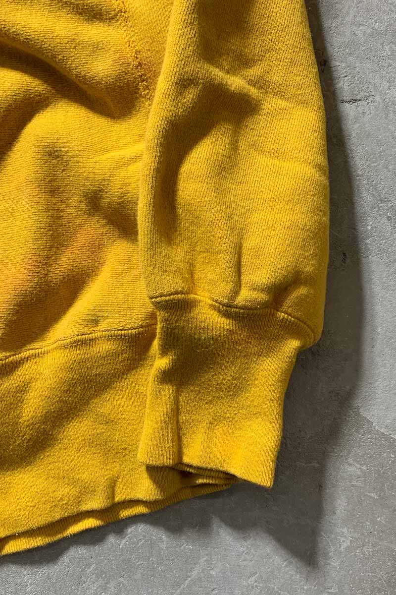 MADE IN USA 90'S REVERSE WEAVE ONE POINT SWEATSHIRT / YELLOW [SIZE: L USED]