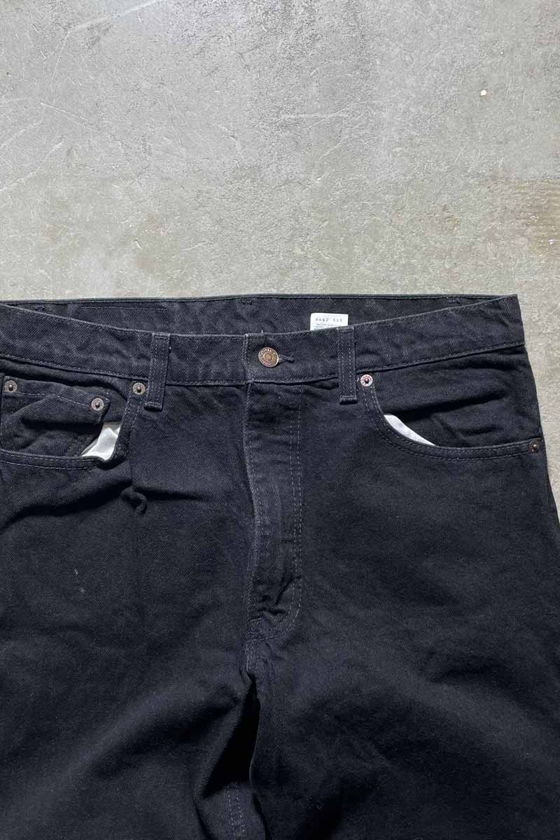 MADE IN USA 94'S 550 DENIM PANTS / SULFUR BLACK [SIZE: W34 x L32 USED]
