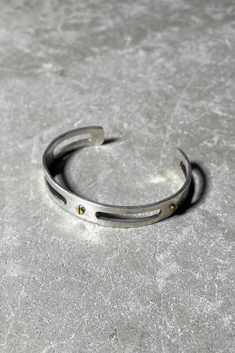 MADE IN MEXICO 925 SILVER BANGLE W/BRASS [SIZE: ONE SIZE USED]