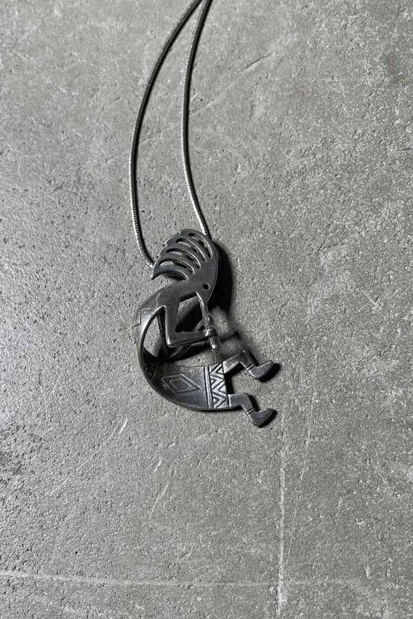 925 STERLING SILVER KOKOPELLI PENDANT NECKLACE [SIZE: ONE SIZE, USED]