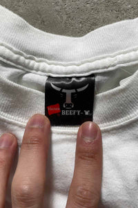 TWA BACK PRINT ADVERTISING T-SHIRT / WHITE [SIZE: XL相当 USED]