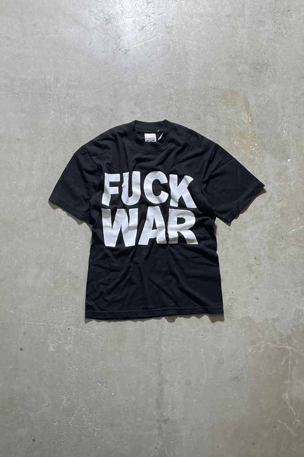 FUCK WAR PRINT MESSAGE T-SHIRT / BLACK [SIZE: S USED]