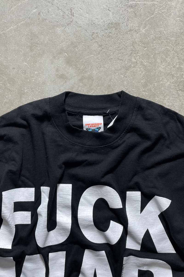 FUCK WAR PRINT MESSAGE T-SHIRT / BLACK [SIZE: S USED]