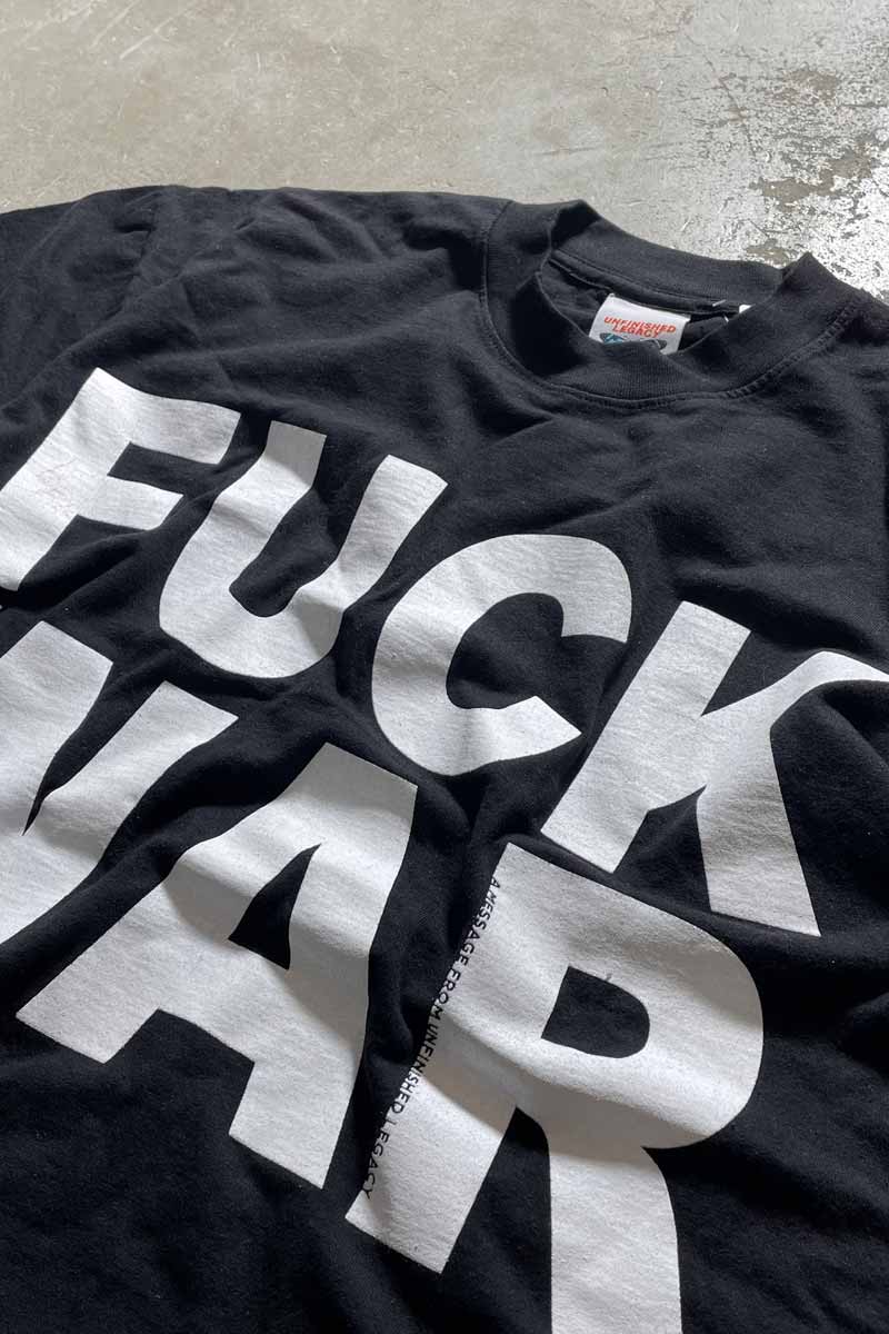 FUCK WAR PRINT MESSAGE T-SHIRT / BLACK [SIZE: S USED]