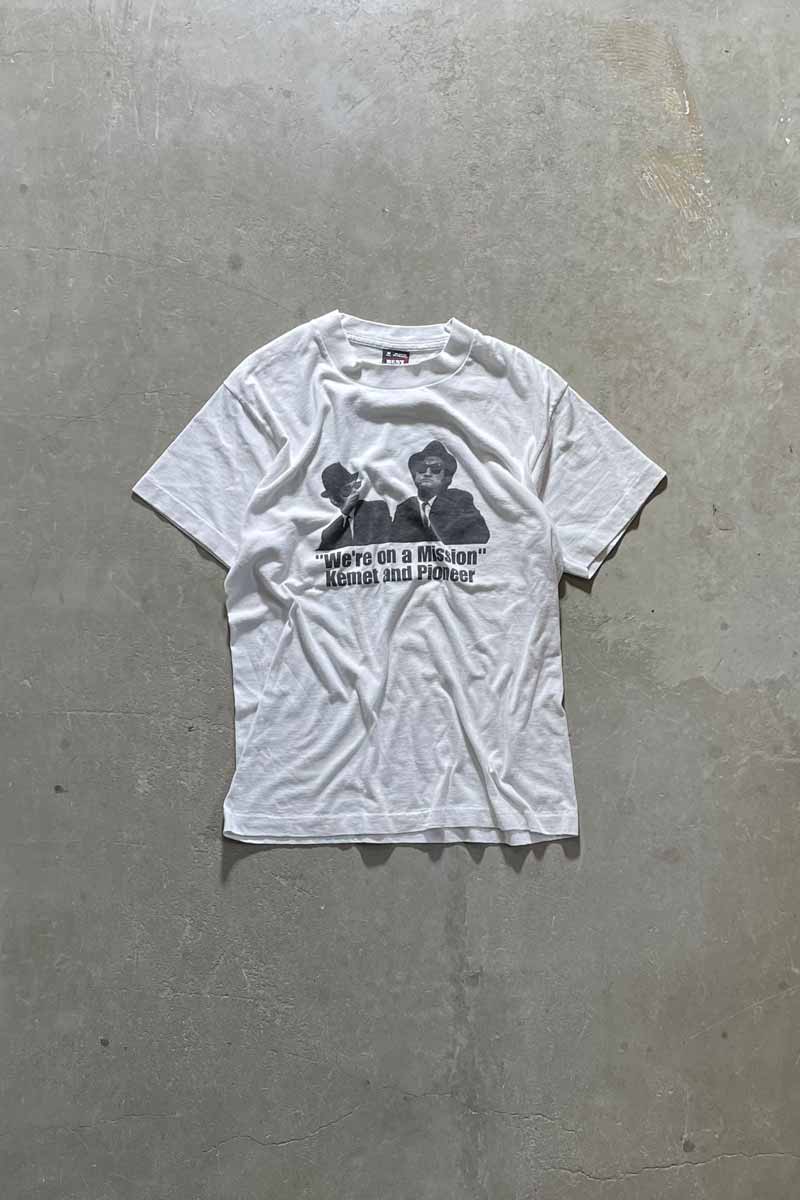 MADE IN USA 80'S THE BLUES BROTHERS T-SHIRT / WHITE [SIZE: M USED]