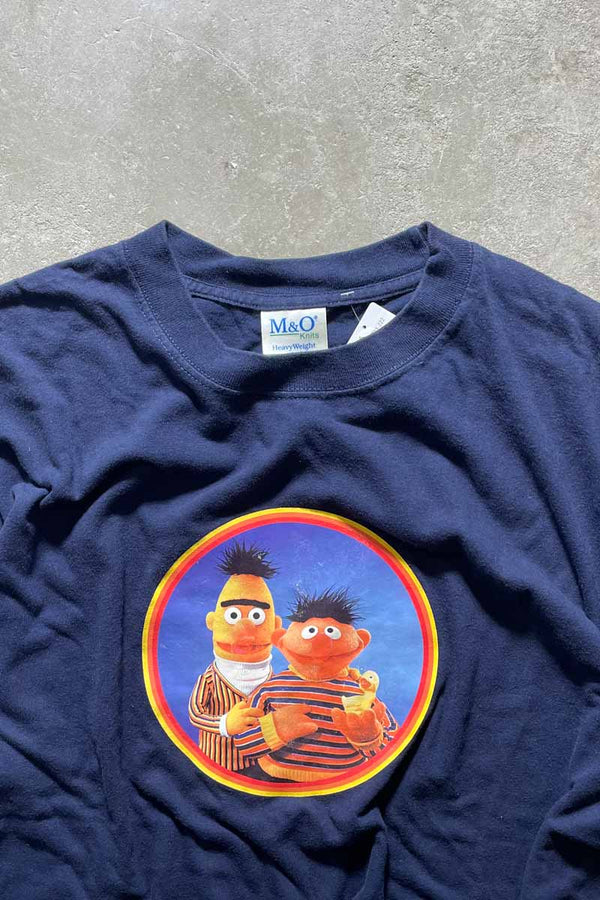 MADE IN MEXICO BERT & ERNIE PRINT T-SHIRT / NAVY [SIZE: XL USED]