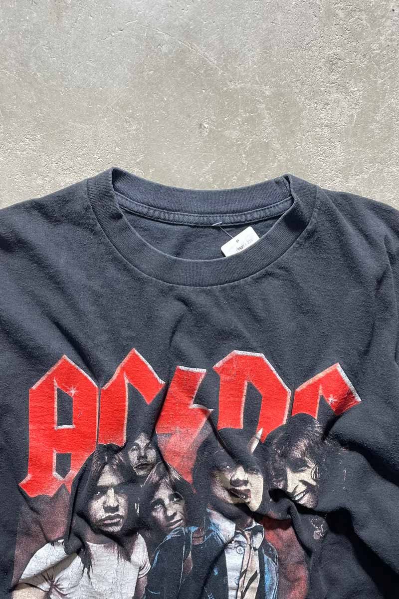 ACDC HIGH TO HELL PRINT BAND T-SHIRT / BLACK [SIZE: L equivalent USED]