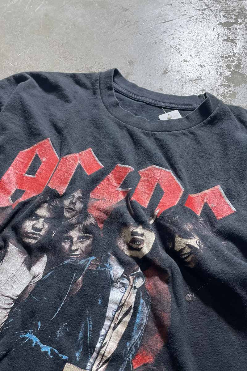 ACDC HIGH TO HELL PRINT BAND T-SHIRT / BLACK [SIZE: L equivalent USED]