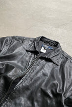 画像をギャラリービューアに読み込む, 90&#39;S LEATHER ZIP UP JACKET / BLACK [SIZE: M USED]
