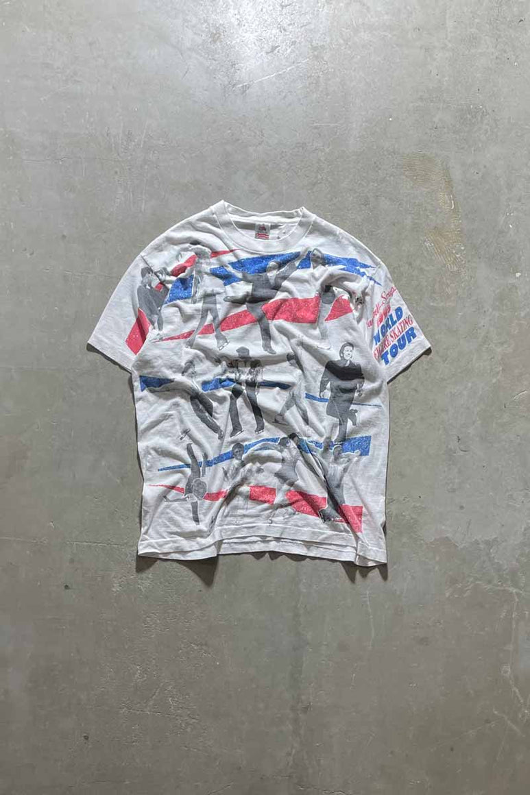 MADE IN USA 95'S FIGURE SKATING TOUR T-SHIRT / WHITE [SIZE: XL USED]