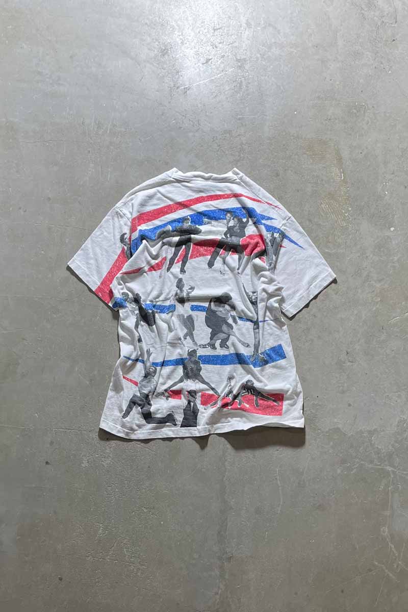 MADE IN USA 95'S FIGURE SKATING TOUR T-SHIRT / WHITE [SIZE: XL USED]