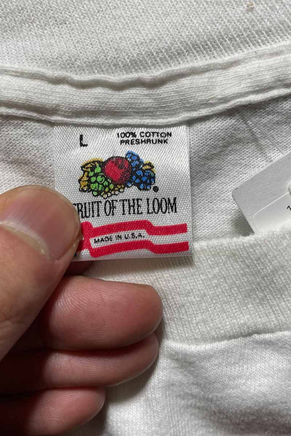 MADE IN USA 90'S JUST SAY HO PRINT T-SHIRT / WHITE [SIZE: L USED]