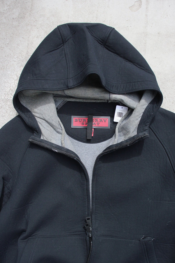 Y2K EARLY 00'S FULL ZIP BONDING HOODIE / BLACK [SIZE: L USED]