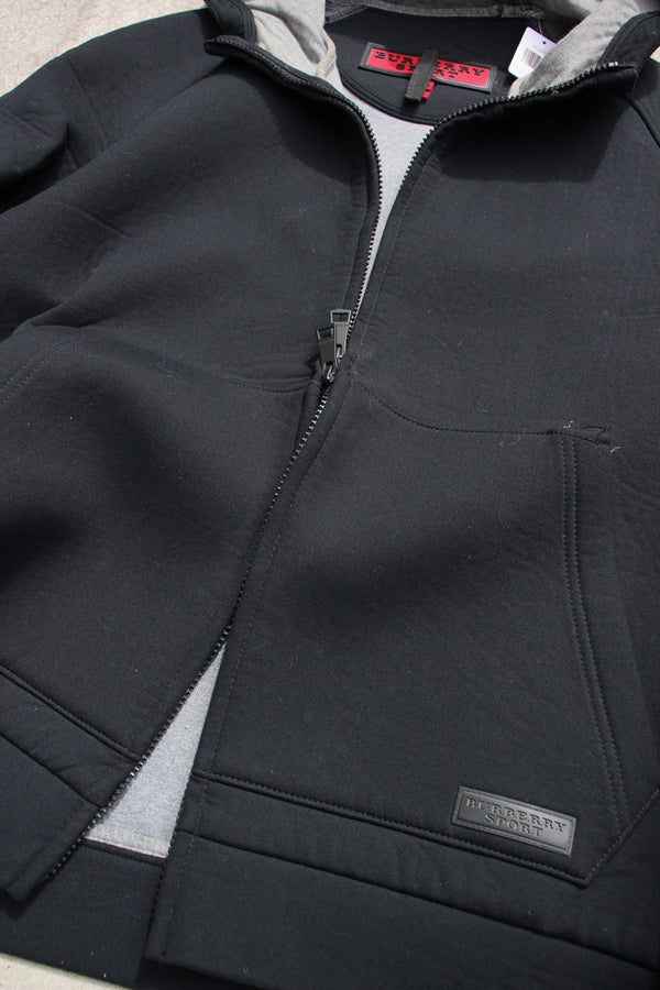Y2K EARLY 00'S FULL ZIP BONDING HOODIE / BLACK [SIZE: L USED]