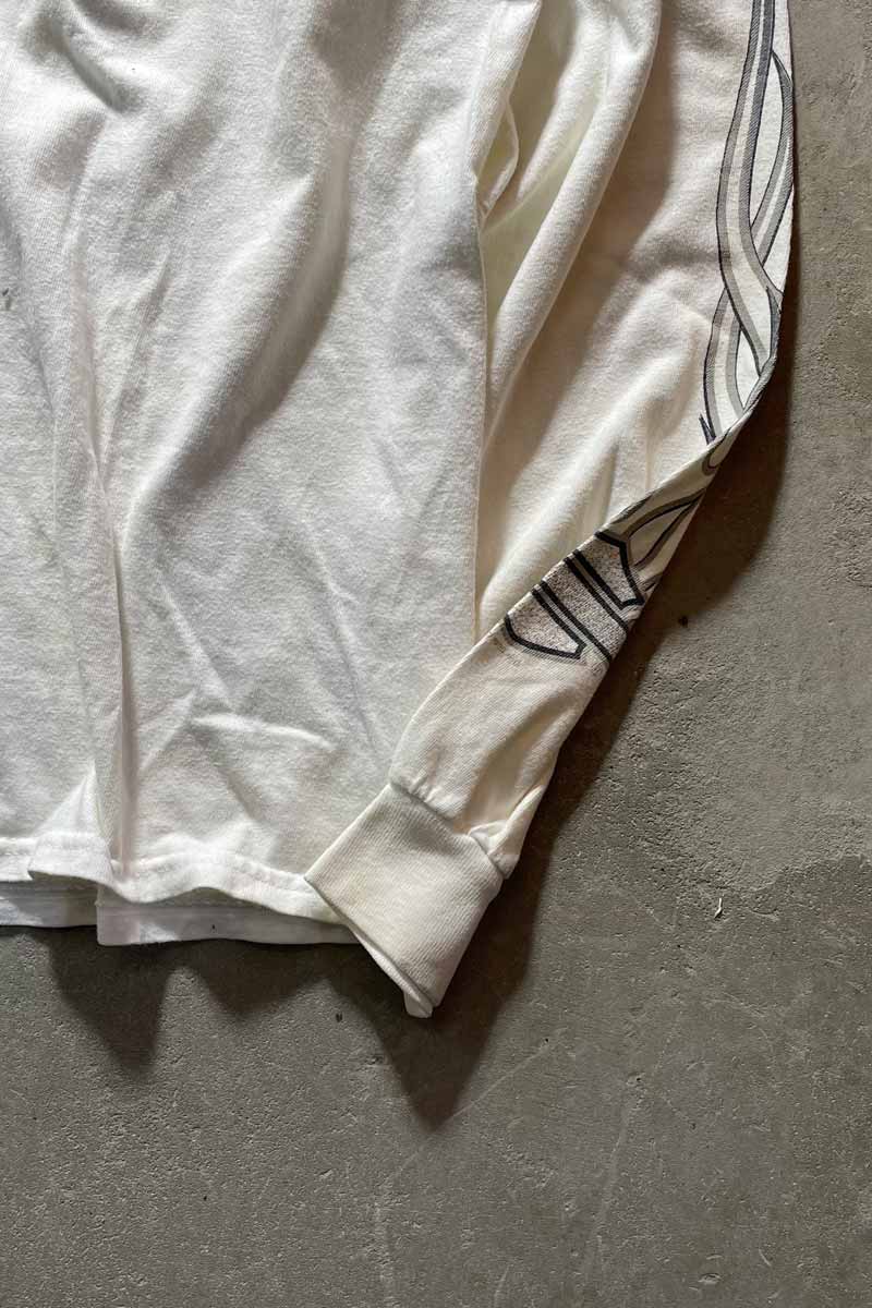 MADE IN MEXICO 90-00'S LOGO PRINT L/S T-SHIRT / WHITE [SIZE: L USED]