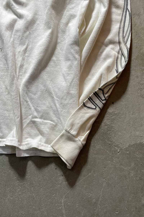 MADE IN MEXICO 90-00'S LOGO PRINT L/S T-SHIRT / WHITE [SIZE: L USED]