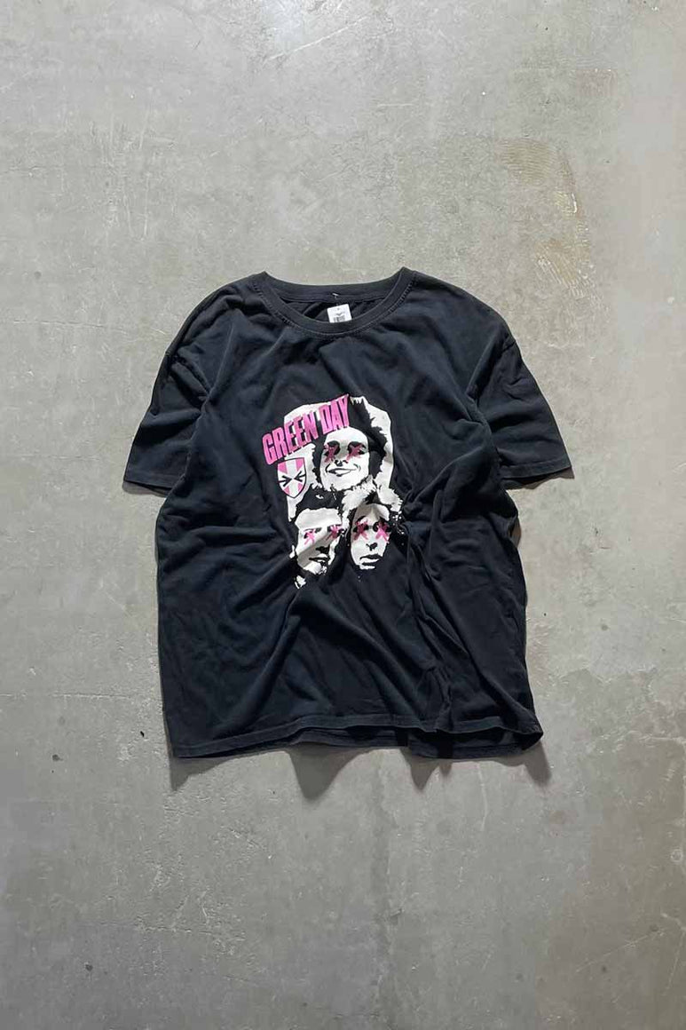 GREEN DAY T-SHIRT / BLACK [SIZE: XL相当 USED]