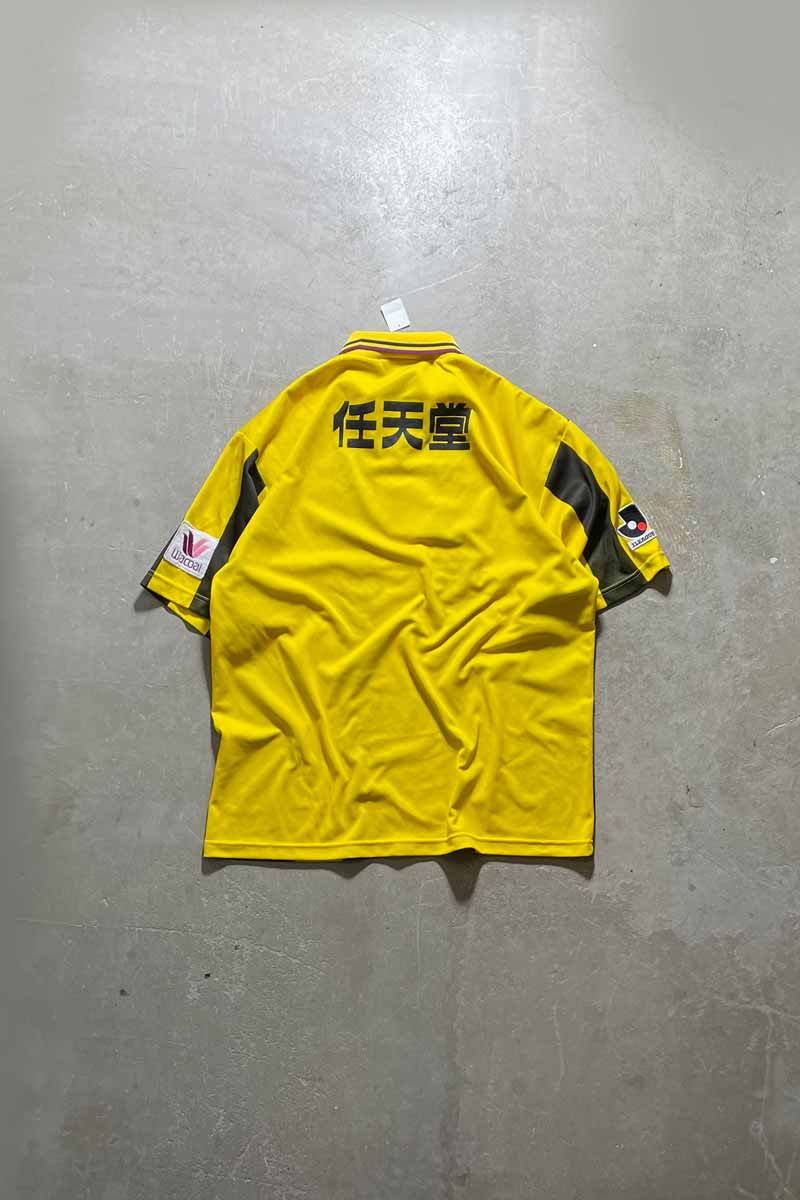 96-98 KYOTO PURPLE SANGA FOOTBALL GAME SHIRT / YELLOW [SIZE: XL USED]