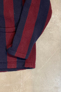 90'S LAMBS WOOL CARDIGAN / STRIPE [SIZE: M USED]